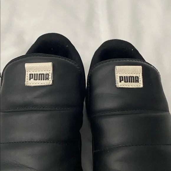Puma Mayu Black Leather Puffy Slip On Sneakers Size 8 Women’s - Picture 5 of 14